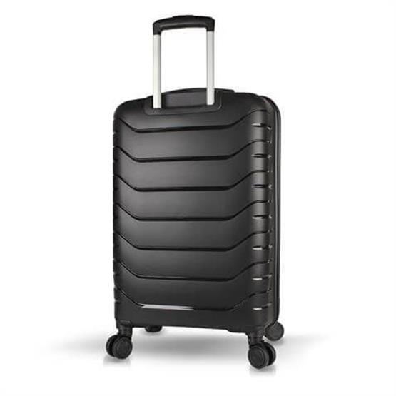 Solid PP Polipropilen Kırılmaz Orta Boy Siyah Valiz