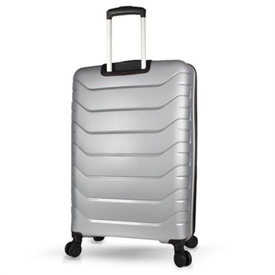 My Valice Solid PP Polipropilen Kırılmaz Büyük Boy Gümüş Gri Valiz