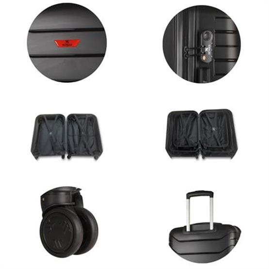 My Valice Solid PP Polipropilen Kırılmaz Büyük Boy Siyah Valiz