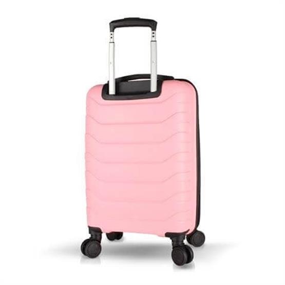 Solid PP Polipropilen Kırılmaz Küçük Kabin Boy Toz Pembe Valiz