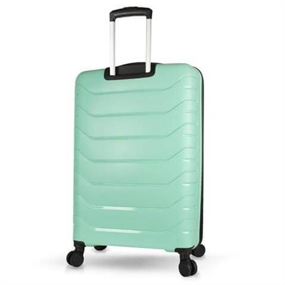 Solid PP Polipropilen Kırılmaz Büyük Boy Mint Yeşili Valiz