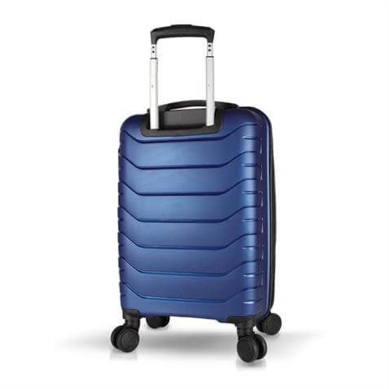 Solid PP Polipropilen Kırılmaz Küçük Kabin Boy Parlement Mavisi Valiz