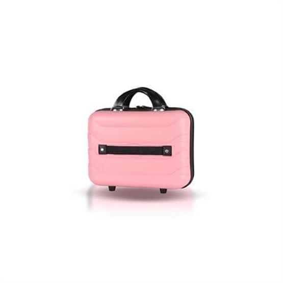 Solid PP Polipropilen Kırılmaz Makyaj Çantası & El Valizi Toz Pembe