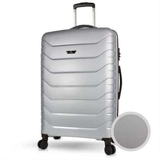 My Valice Solid PP Polipropilen Kırılmaz Büyük Boy Gümüş Gri Valiz