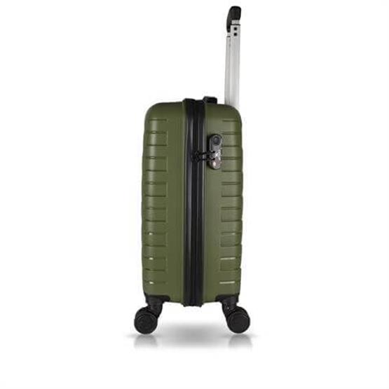 Solid PP Polipropilen Kırılmaz Küçük Kabin Boy Haki Valiz
