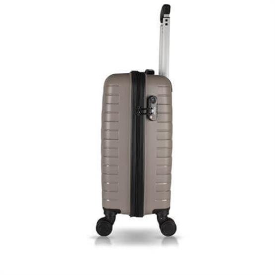 Solid PP Polipropilen Kırılmaz Küçük Kabin Boy Platin Gri Valiz