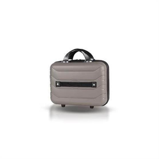 Solid PP Polipropilen Kırılmaz Makyaj Çantası & El Valizi Platin Gri