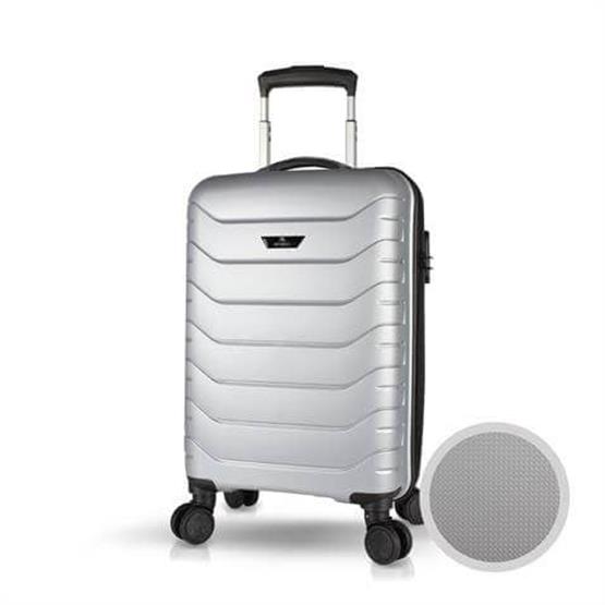 Solid PP Polipropilen Kırılmaz Küçük Kabin Boy Gümüş Gri Valiz