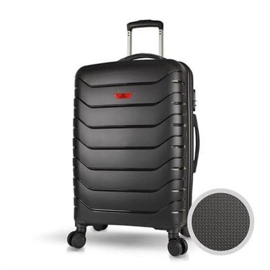 Solid PP Polipropilen Kırılmaz Orta Boy Siyah Valiz