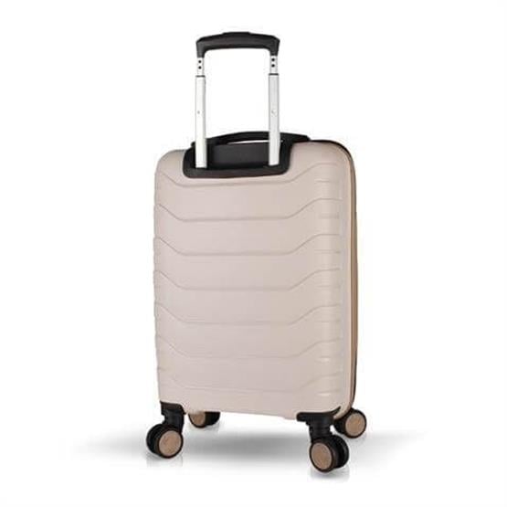 Solid PP Polipropilen Kırılmaz Küçük Kabin Boy Krem Valiz