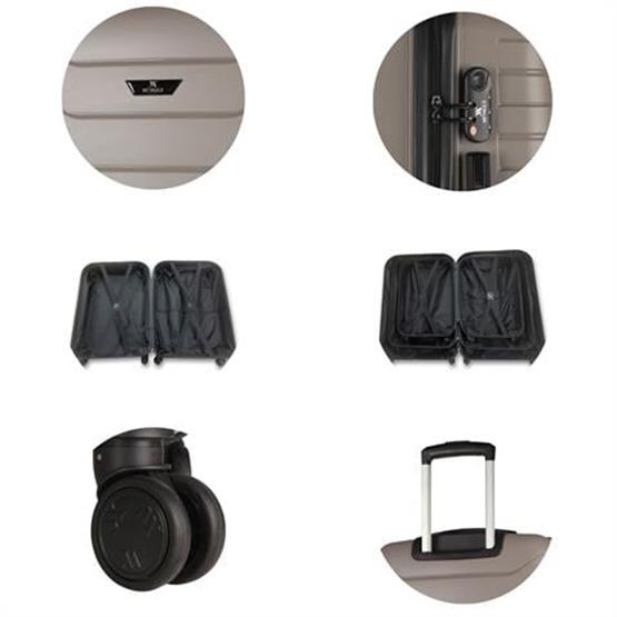 My Valice Solid PP Polipropilen Kırılmaz Büyük Boy Platin Gri Valiz