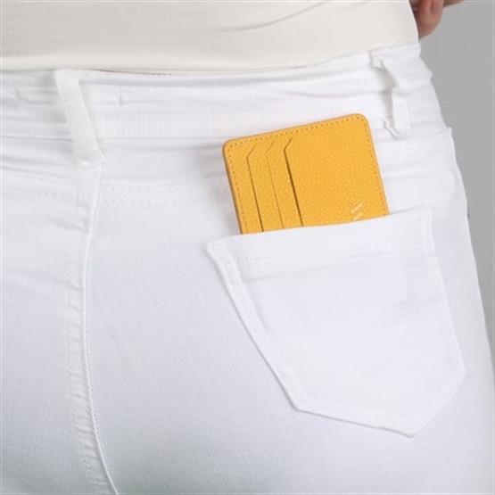 My Valice Unisex Hakiki Deri Cüzdan ve Kartlık 1817 Sarı