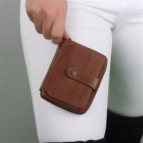 My Valice Unisex Hakiki Deri Cüzdan ve Kartlık 1816 Taba