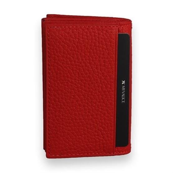My Valice Unisex Hakiki Deri Cüzdan ve Kartlık 1818 Kırmızı