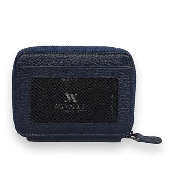 My Valice Unisex Hakiki Deri Cüzdan ve Kartlık 1816 Lacivert