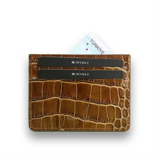 My Valice Unisex Hakiki Deri Cüzdan ve Kartlık 1802 Ceviz
