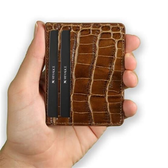 My Valice Unisex Hakiki Deri Cüzdan ve Kartlık 1802 Ceviz