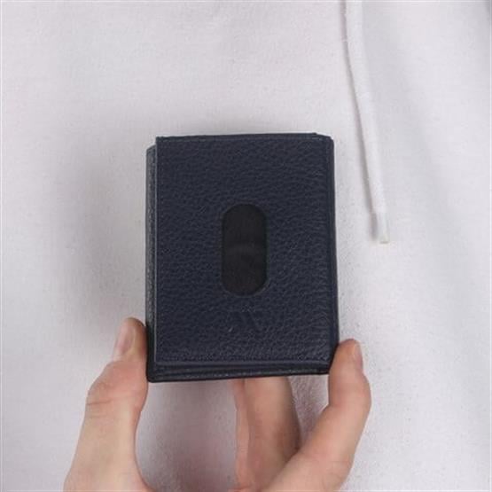 My Valice Unisex Hakiki Deri Cüzdan ve Kartlık 1819 Lacivert