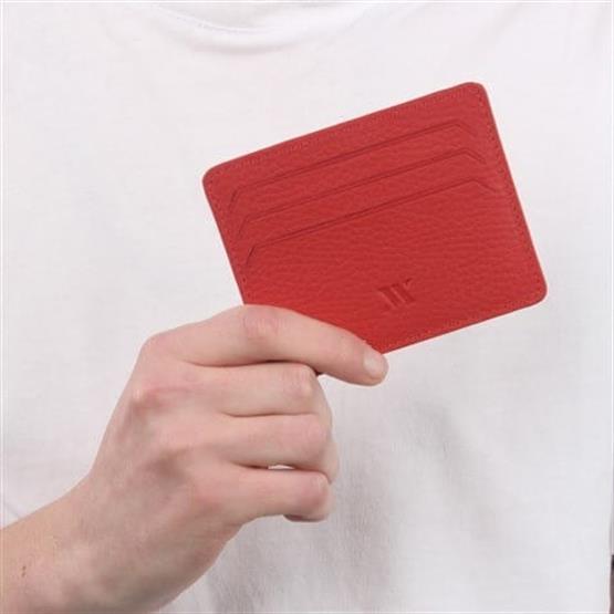 My Valice Unisex Hakiki Deri Cüzdan ve Kartlık 1817 Kırmızı