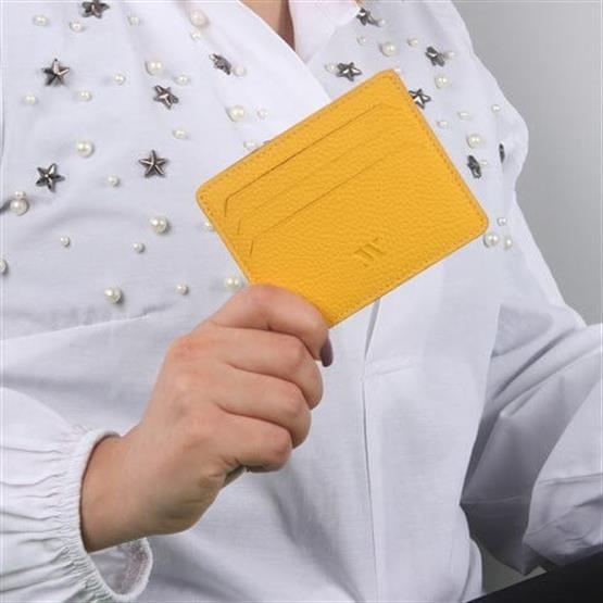 My Valice Unisex Hakiki Deri Cüzdan ve Kartlık 1817 Sarı