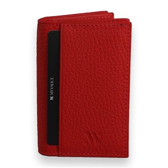 My Valice Unisex Hakiki Deri Cüzdan ve Kartlık 1818 Kırmızı