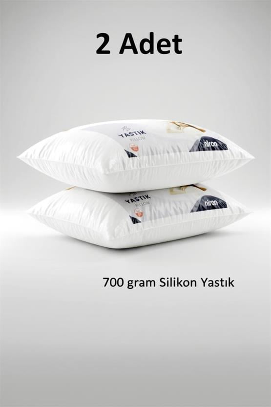 Niron 2’li Silikon Yastık Seti – 50x70 cm, 700 gr, Mikrofiber Kumaş, Yumuşak Destek