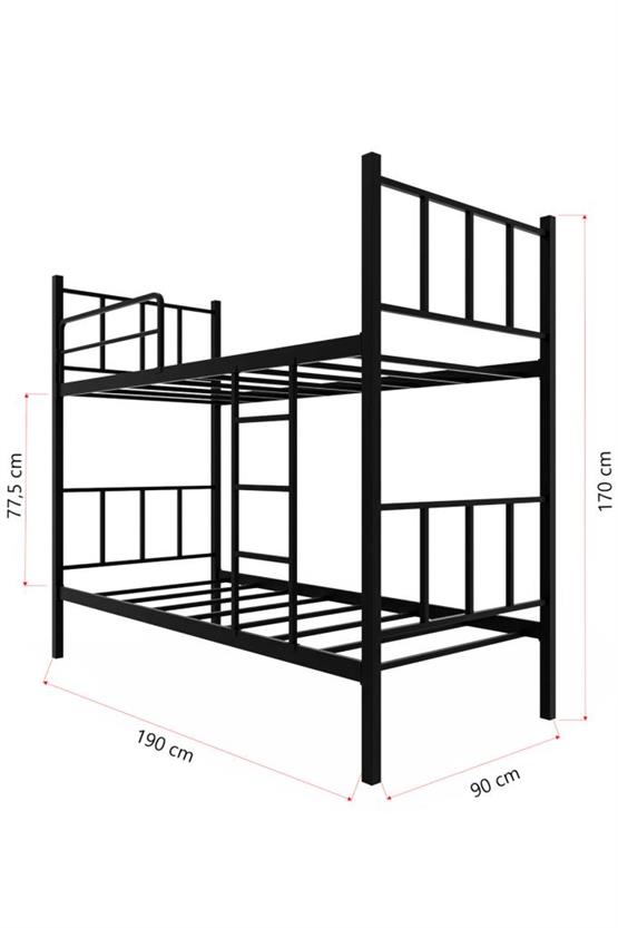 Niron 90x190 Sağlamlaştırılmış Ayrılabilir Ranza / Karyola