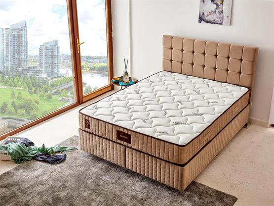 Niron Bamboo Yatak 90x190 Tek Kişilik Doğal Bambu Kumaş Tam Ortopedik Orta Sert Yaylı Yatak