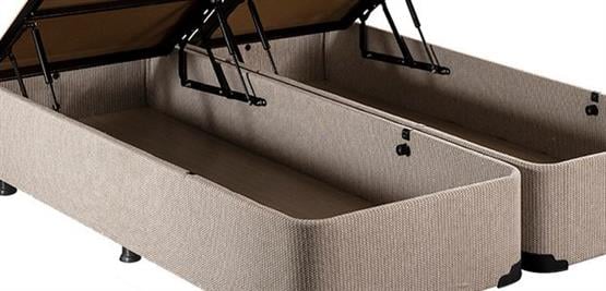 Niron Baza - 150x200 cm Çift Kişilik Sandıklı Klasik Kumaş Baza