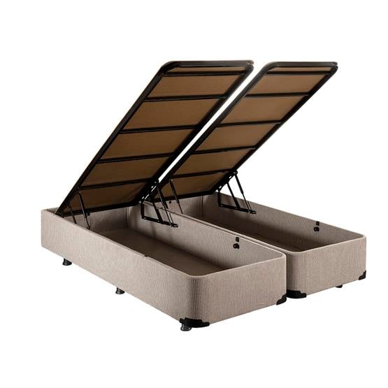 Niron Baza - 150x200 cm Çift Kişilik Sandıklı Klasik Kumaş Baza