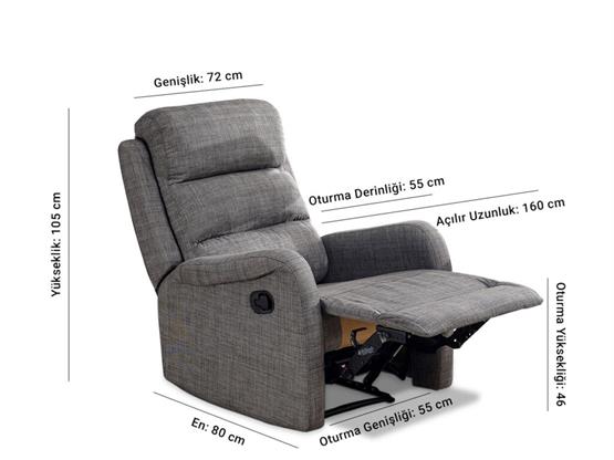 Niron Comfort Fonksiyonel Tekli Koltuk TV / Baba Koltuğu - Berjer