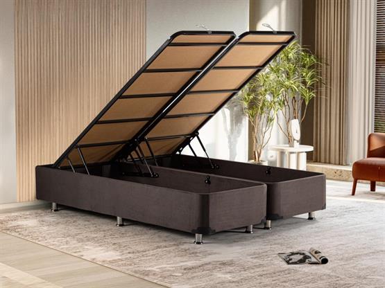 Niron Ela Füme Baza 200x200 Çift Kişilik Baza