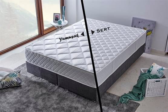 Niron Hybrid 120x200 cm Geniş Tek Kişilik Hem Sert Hem Yumuşak Full Ortopedik Yatak