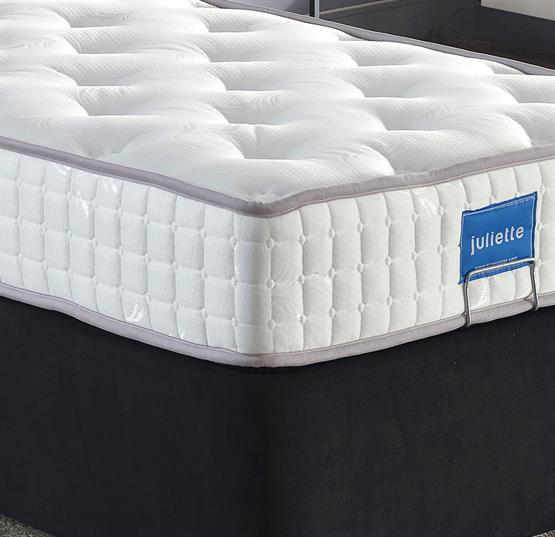 Niron Juliette 100x200 cm Tek Kişilik Lüks Yatak Seti - Siyah Kumaş Baza, Başlık ve Yatak Takımı