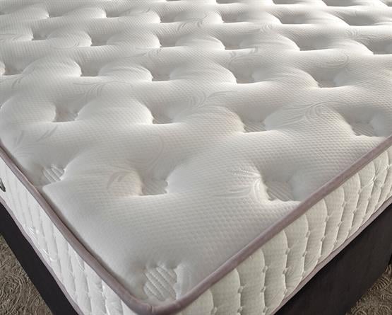 Niron Juliette 150x200 cm Çift Kişilik Yatak Baza Başlık Seti -  Siyah Kumaş Lüks Yatak Takımı