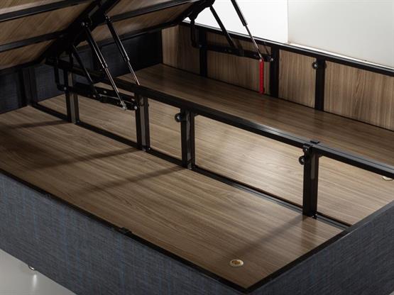 Niron Notte 140x190 Çift Kişilik Lüks Baza ve Başlık Seti Kaydırmaz Kumaşlı