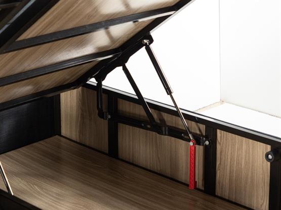 Niron Notte 180x200 Çift Kişilik Lüks Baza ve Başlık Seti Kaydırmaz Kumaşlı