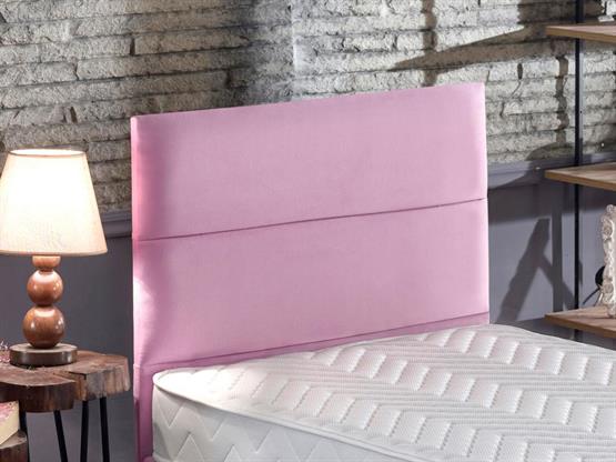 Niron Pinky 120x200 Tek Kişilik Yatak Seti - Pembe Kumaş Baza, Başlık ve Yatak Takımı