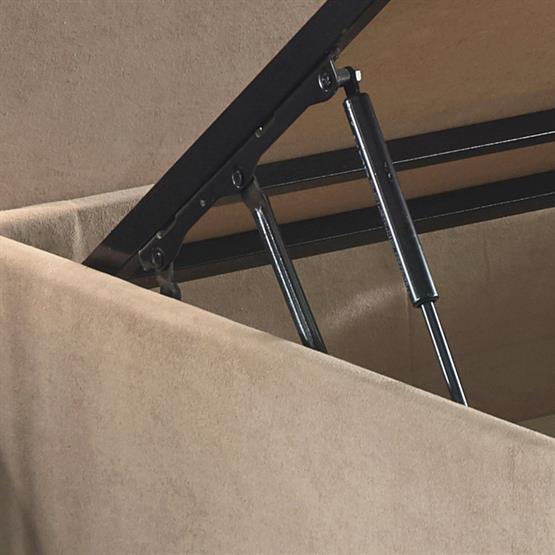 Niron Polo Baza ve Başlık Seti 150x200 cm Çift Kişilik Sütlü Kahve Kumaş Baza ve Başlığı Soho Kumaş