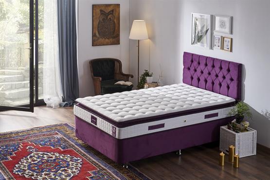 Niron Purple 120x200 Tek Kişilik Pedli Yatak Full Ortopedik Yaylı Yatak