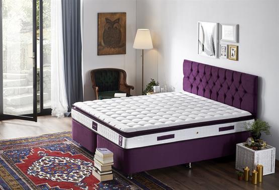 Niron Purple 180x200 Çift Kişilik Pedli Yatak Full Ortopedik Yaylı Yatak