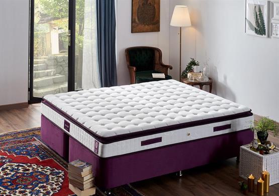 Niron Purple 180x200 Çift Kişilik Pedli Yatak Full Ortopedik Yaylı Yatak