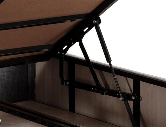 Niron Silver Baza ve Başlık Seti 100x200 cm Tek Kişilik Kaydırmaz Kumaşlı Gri Keten Baza ve Başlığı