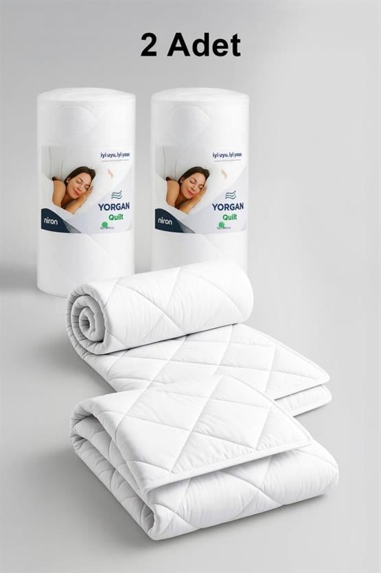 Niron Tek Kişilik Yorgan 2 Adet 155x215 cm  – Mikrofiber Kumaş, 200 g/m² Silikon Elyaf Dolgu