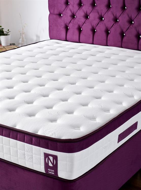 Niron Violet 160x200 Çift Kişilik Gizli Pedli Yatak Full Ortopedik Yaylı Yatak