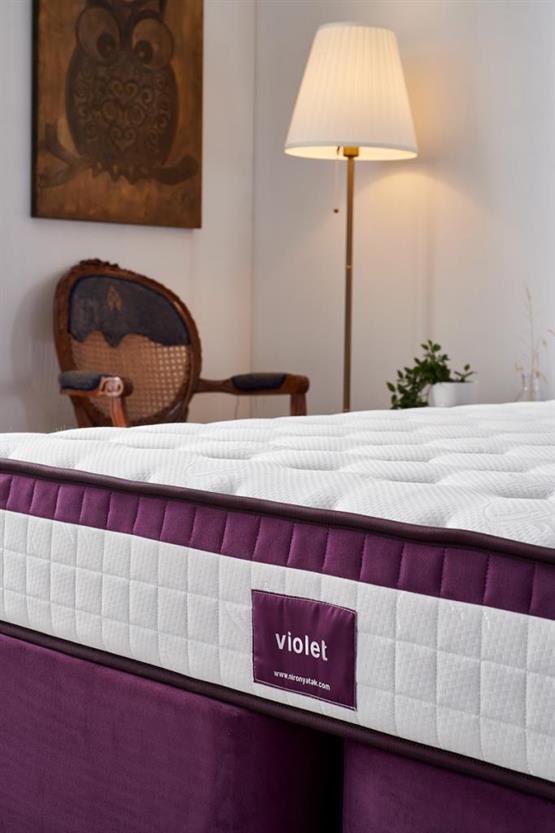 Niron Violet 180x200 Çift Kişilik Gizli Pedli Yatak Full Ortopedik Yaylı Yatak