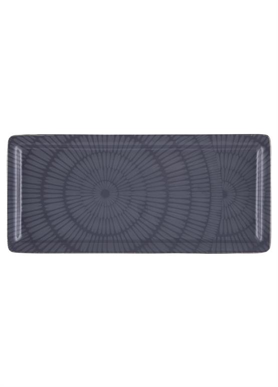 The Mia Noon Dikdörtgen Servis Gri 35x16 cm