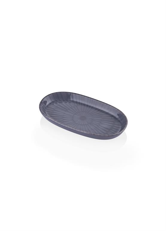 The Mia Noon Oval Servis 2li Gri 17 cm