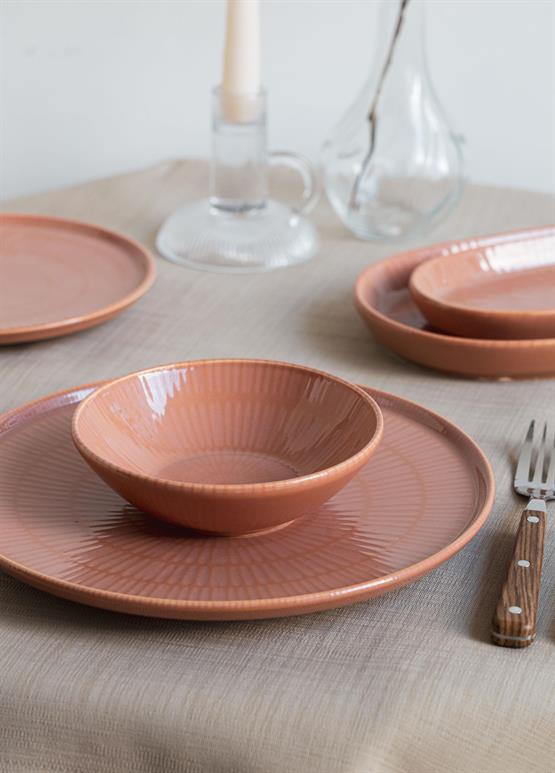 The Mia Noon Servis Tabağı Somon 30 Cm