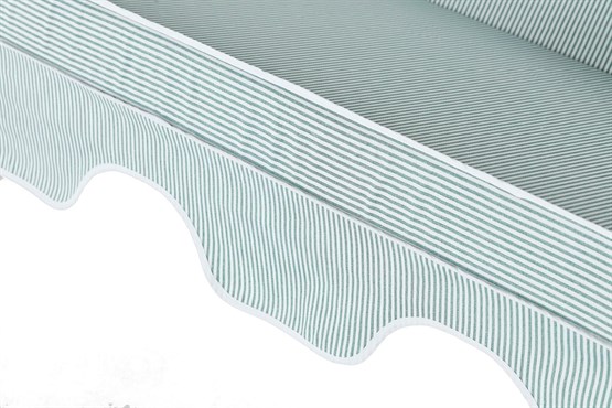 Erinöz Olea 3 Kişilik Bahçe Balkon Teras Salıncağı - Minder: Yeşil Çizgili Tente: Yeşil